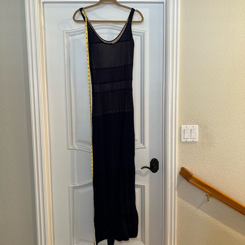 VENUS Black Sleeveless Knit Maxi Dress